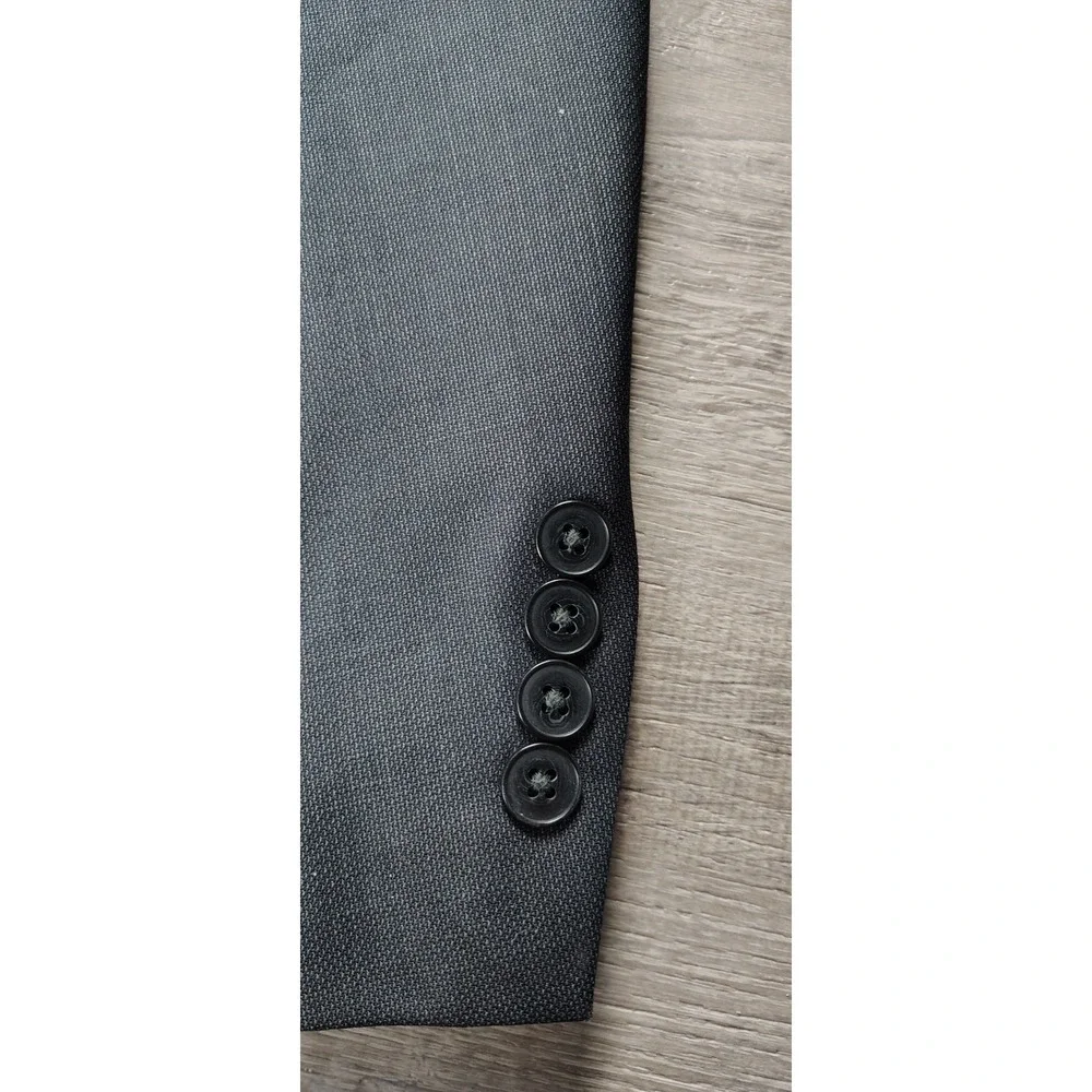 Oscar De La Renta Profile 42L W34 Wool Men's Three Button Suit‎ Jacket Gray